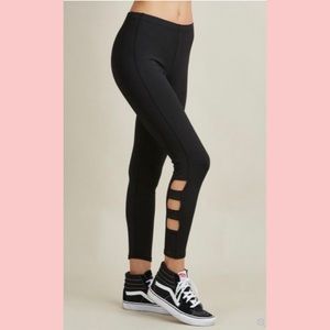 Black Cut Out Leggings - NWT - Size Small